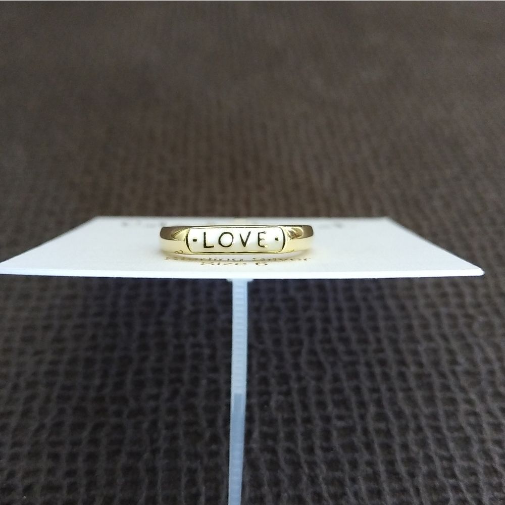 Cote d'Argent White Enamel "LOVE"❤️ Ring Sz 6 - Picture 3 of 16